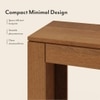 Epsilon Solid Wood Side Table in Amber Walnut Finish