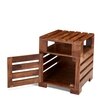 Harvey Sheesham Wood Contemporary Bedside Table End Table In Natural Teak Finish
