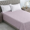 Lavender And White  Floral Cotton 400 Tcflat  Single Bed Size Bedsheet With 2 Pillow Covers