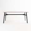 Acme Metal 6 Seater Dining Table in Black Powder Finish