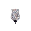 Olivia Multicolour Glass Floor Lamp with Black Iron Base