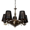 Devansh Dual Steel Metal  Wallmounted Lamp With Beige Jute  Shade