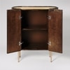 Kiln Solid Wood Cabinet in Gold Finish