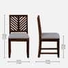 Alaca Sheesham Wood Dining Chairs in Provincial Teak Finish Set of 2