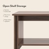 Adele Rectangular Engineered Wood Coffee Table In Classic Walnut Finish