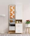 Hexa Red Wooden Dressing Table in Giant Wood and Frosty White Colour