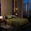 Stoa Paris Super King Size Bedsheet with 4 Pillow Covers  Size Olive Oasis