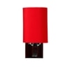 Devansh Solid Wood Electric Wall Light in Red Colour with Red Shade Count of 1 Light