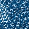 Collio Solid Wood Pouffee in Indigo Patch Kantha Fabric
