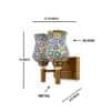 Devansh Metal Electric Wall Light in Gold Colour with Grey Shade Count of 1 Light