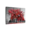 Truss Pcs Red Grey Tree Canvas Wall Prints Canvas Wall Prints Set of 3 Multicolor Matte