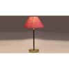 Pink Jute with Metal Gold Table Lamp