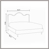 Solara Wave Luxe Queen Size Bed in velvet With Oak wood Frame & Hydraulic Storage