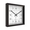 Square Modern Wooden Wall Clock with Graphic Dial Design