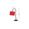 Red cotton Zig Zag Curvy table lamp with Iron Base (SP25)