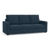 Apollo Compact High Back 3 Seater Fabric Sofa In Indigo Blue Colour