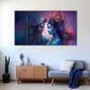 The Castle Decor Radha Krishna Wall Painting Wooden Framed 27x48 Inch (Style 3)