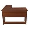 Brightmind Engineered Wood L Shape Study Table in Walnut Finish