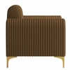 Veniza Velvet 1 Seater Sofa In Brown Colour