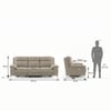 Emila Fabric Three Seater Motorized Recliner in Fossil Weave Colour