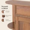 Ramore Sideboard in Amber Walnut Finish With Metal Channel