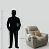 Quantum Half Leather 1 Seater Manual Recliner Sofa in Beige