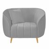 Nero Velvet 1 Seater Sofa in Grey Colour