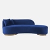 Maddox Velvet 3 Seater Sofa in Navy Blue Colour