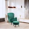 Epperly Chair With Ottoman Green