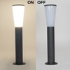Gada Bollard Outdoor Garden Park Driveway Light In Black & White Finish
