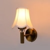 Devansh Gold Wall Mounted Lamp With Off-White Cotton Shade