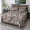 Zyra Multicolor Abstract 400 TC Cotton Flat Super King Size Bedsheet with 2 Pillow Covers – Threads