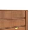 Toledo Solid Wood Chest of 6 Drawers In Amber Walnut Finish