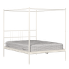 Perryn Four Poster Metal Non Storage King Bed in Glossy Ivory Finish