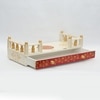 D'Dass White Mdf and Sheesham Wooden Temple For Pooja