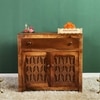 D'Dass Big Honey Sheesham and Mdf Wooden Temple For Pooja With Cabinet