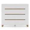 Oslo Engineered Wood Chest of 8 Drawers in White Finish