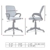 Geain Mid Back Ergonomic Chair in Grey Colour