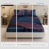 Stoa Paris 300TC UltrSatin King Bedsheet Set Satin King Indigo, Purple Gold