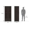 Bennis Engineered Wood 2 Door Wardrobe Without Mirror in Dark Walnut Finish
