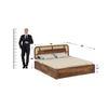 Sunburst Ratan Solid Wood King Size Storage Bed
