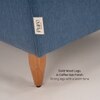 Stevens 1 Seater Fabric Sofa in Turkish Blue Colour