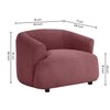 Morgen Boucle Fabric 1 Seater Sofa In Pink