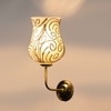 Devansh Metal Electric Wall Light in Gold Colour with Multicolor Shade Count of 1 Light