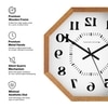 Inverted Index Octagonal Wooden Wall Clock