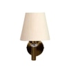 Devansh Metal Electric Wall Light in Gold Colour with off-white Shade Count of 1 Light