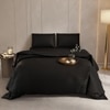 Stoa Paris Sateen Quilted King Size Bed Cover with 2 Pillow Covers (100 x 108) lted King Midnight Black