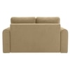 Baruna 2 Seater Velvet Pull Out Sofa Cum Bed with Storage In Beige Color