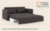 Camden 3 Seater Pull Out Sofa cum Bed In Smoke Grey Colour