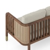 Taran 1 Seater Wooden Sofa in Natural Herringbone Colour